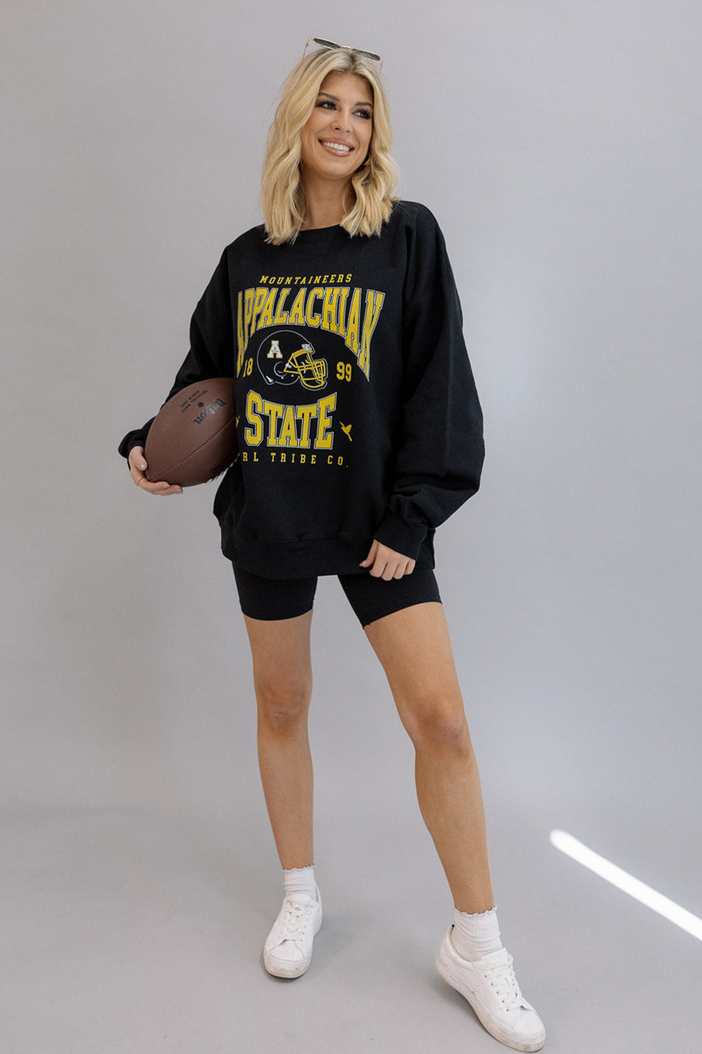 Appalachian State University: App State Helmet Sweatshirt- Girl Tribe Co. ASU X Girl Tribe 