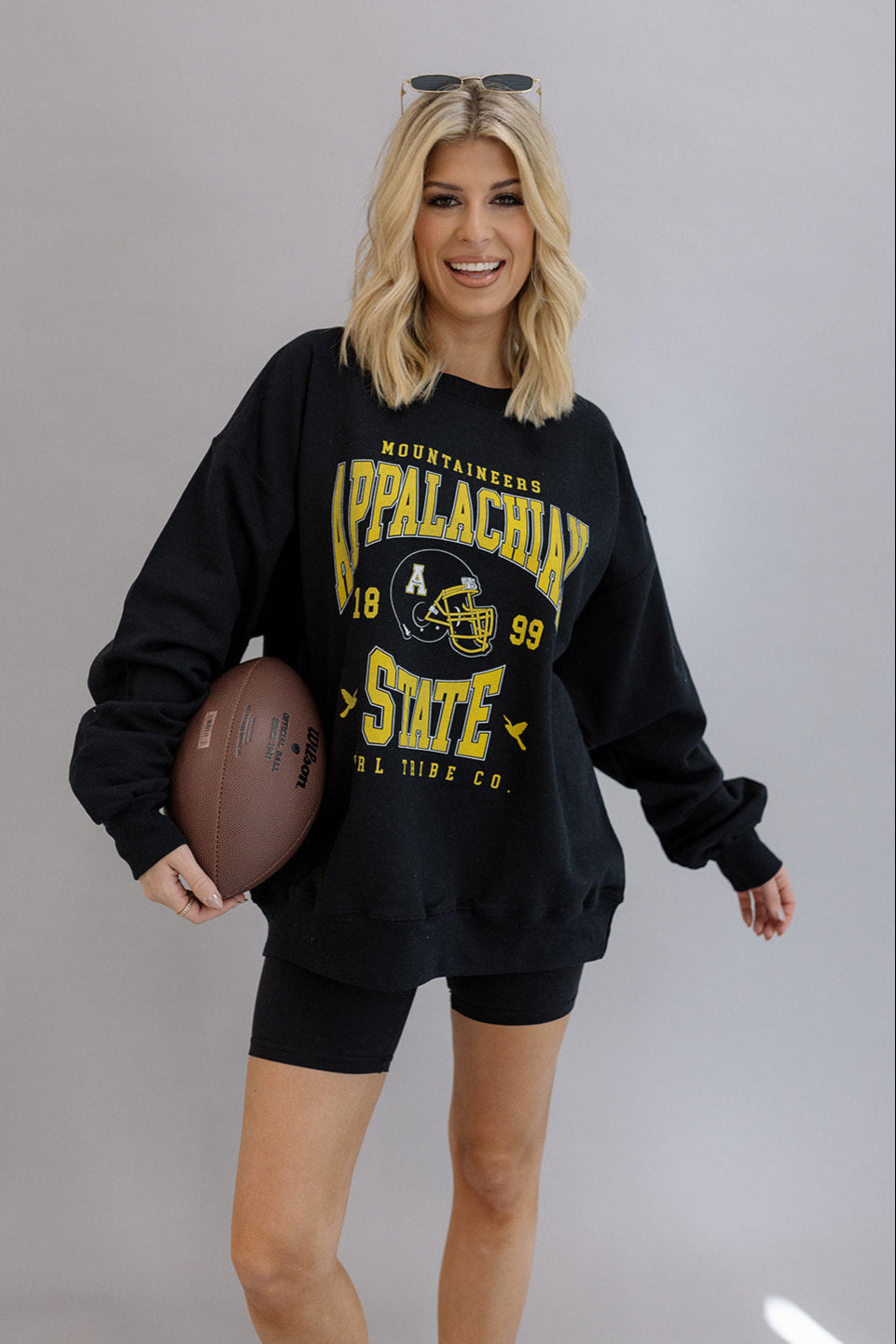 Appalachian State University: App State Helmet Sweatshirt- Girl Tribe Co. ASU X Girl Tribe 