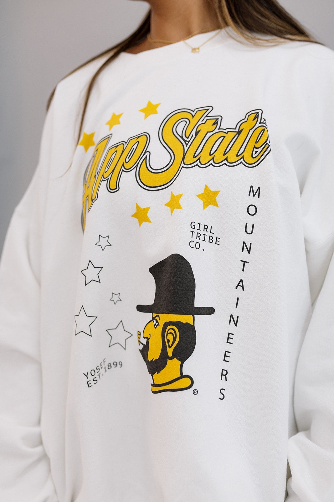 Appalachian State University: Go App State Sweatshirt-Girl Tribe Co. ASU X Girl Tribe 