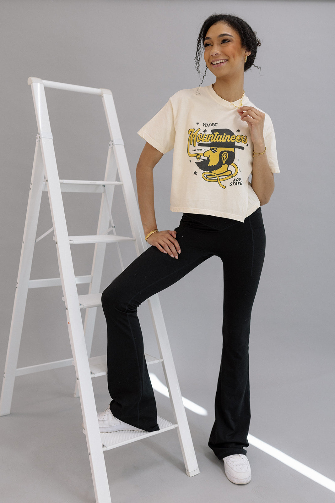 Appalachian State University: Mountaineers Concert Crop Tee- Girl Tribe Co. ASU X Girl Tribe 