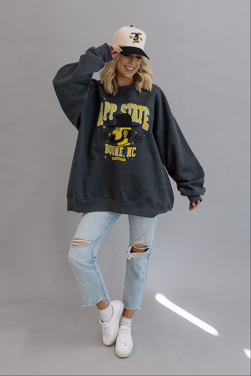 Appalachian State University: Starry App State Sweatshirt- Girl Tribe Co. ASU X Girl Tribe 