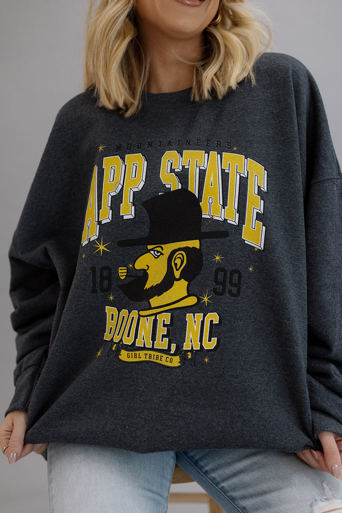 Appalachian State University: Starry App State Sweatshirt- Girl Tribe Co. ASU X Girl Tribe 