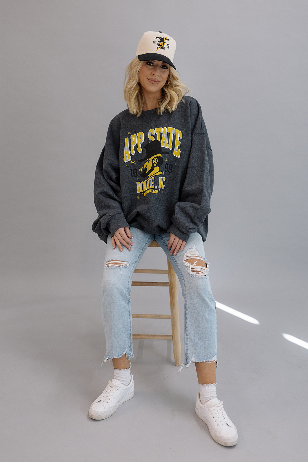 Appalachian State University: Starry App State Sweatshirt- Girl Tribe Co. ASU X Girl Tribe 