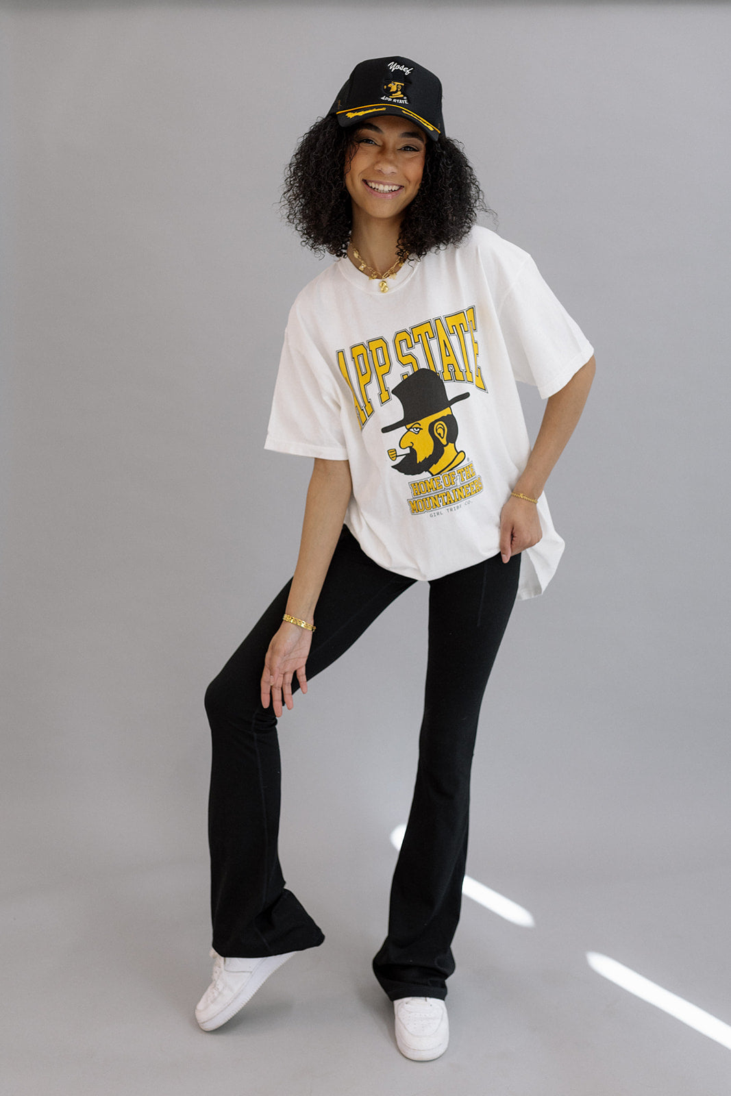 Appalachian State University: Yosef Trucker Hat- Girl Tribe Co. ASU X Girl Tribe 