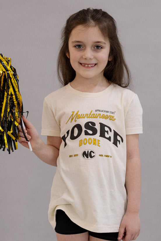 Appalachian State University: Youth Vintage Yosef Tee- Girl Tribe Co. ASU X Girl Tribe 