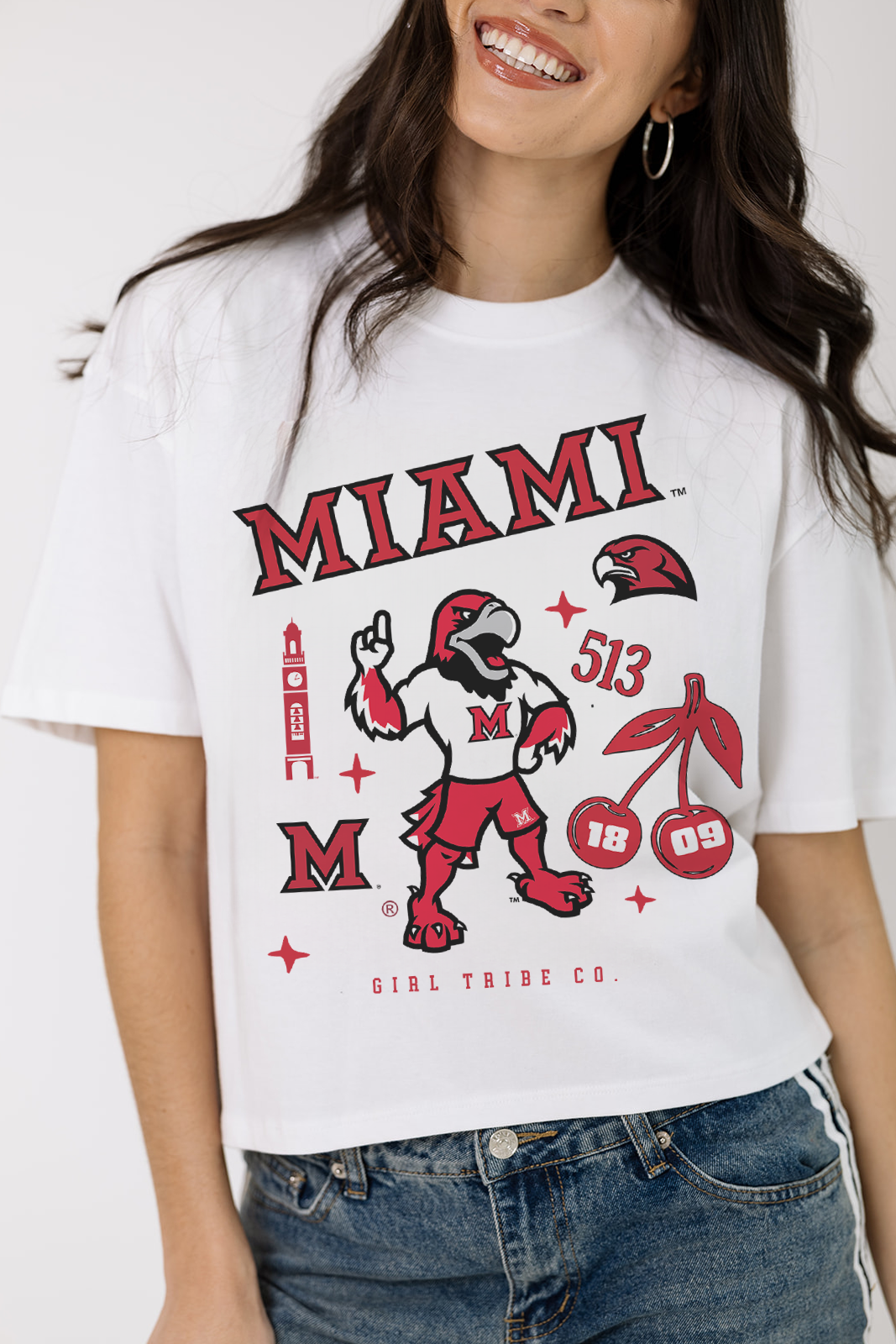Miami University Campus Boxy Crop Tee