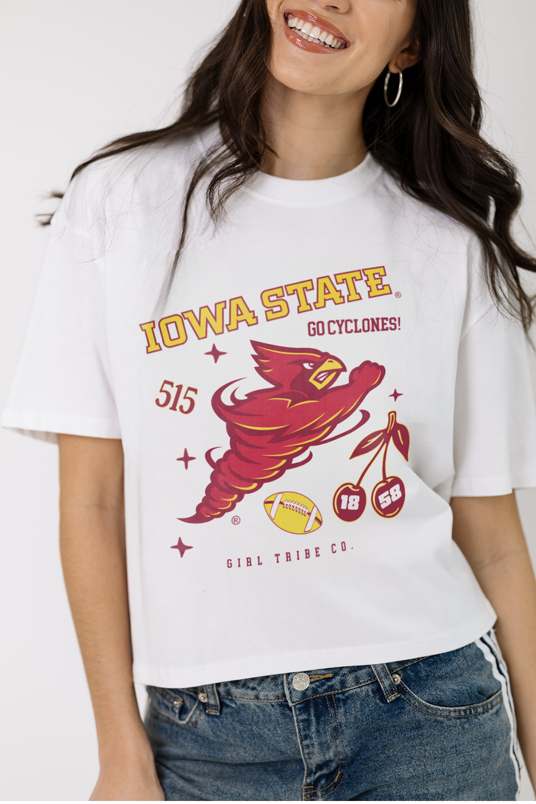 Iowa State Campus Boxy Crop Tee