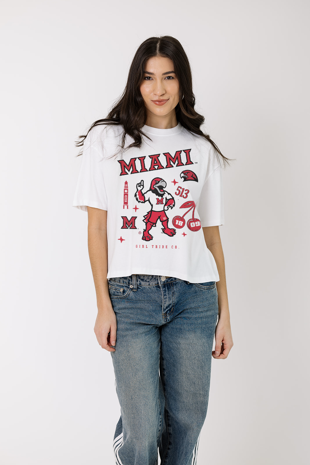 Miami University Campus Boxy Crop Tee