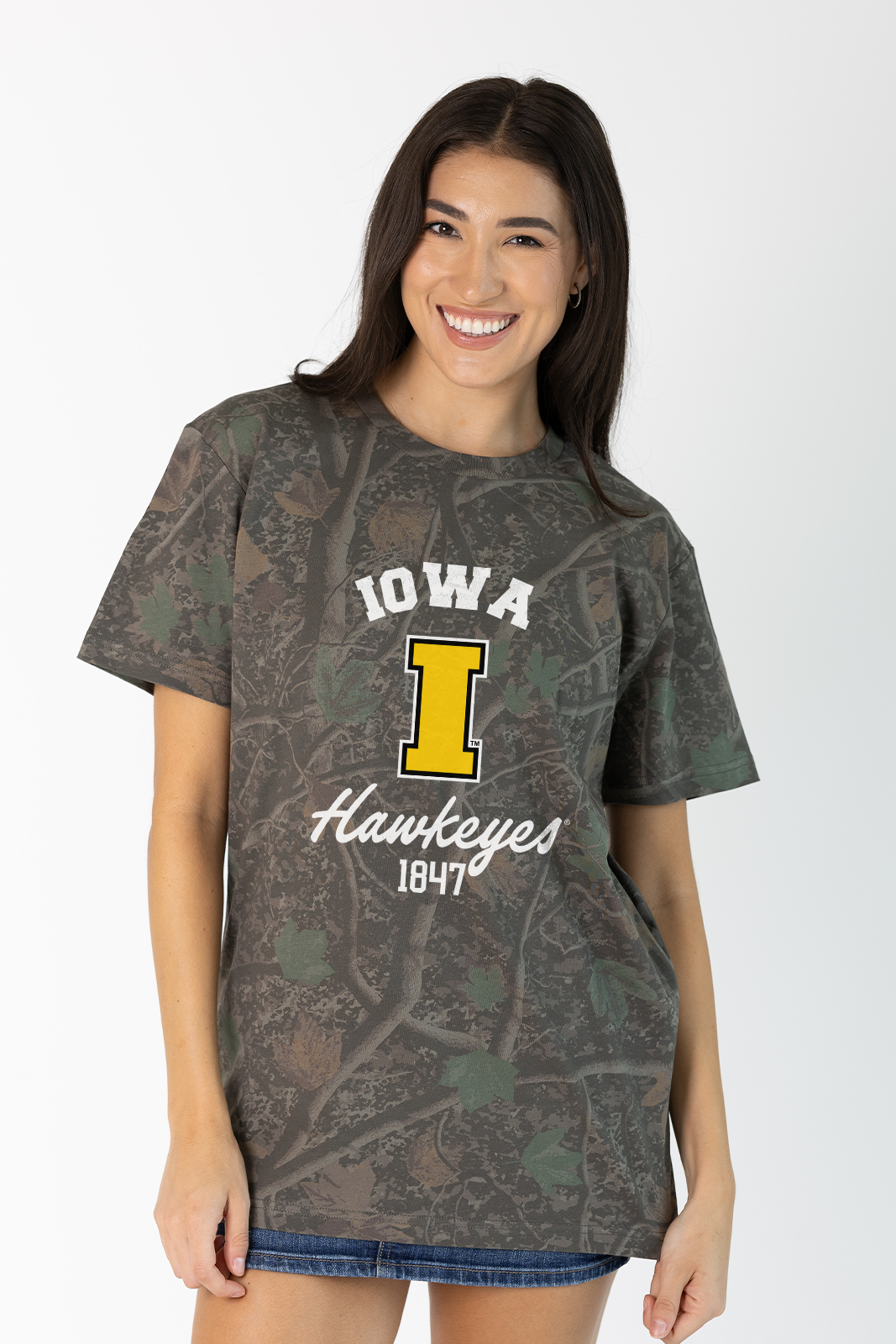 University of Iowa Tee in Darkwood Camo
