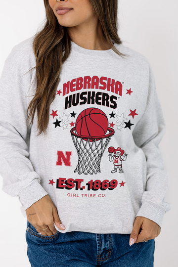 University of Nebraska Huskers Basketball Hoops Sweatshirt