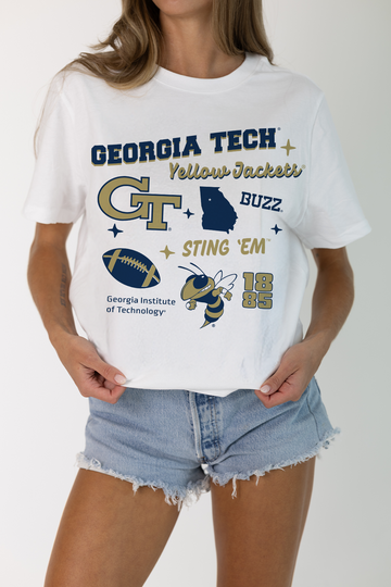 Georgia Tech Campus Collage Boxy Crop Tee
