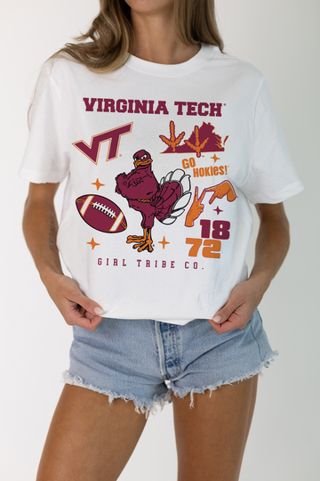 Virginia Tech Campus Collage Boxy Crop Tee