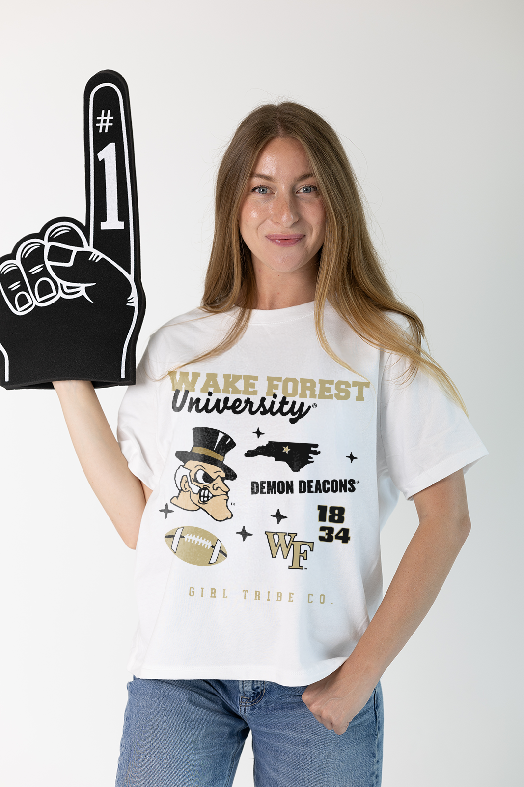Wake Forest University Campus Collage Boxy Crop Tee