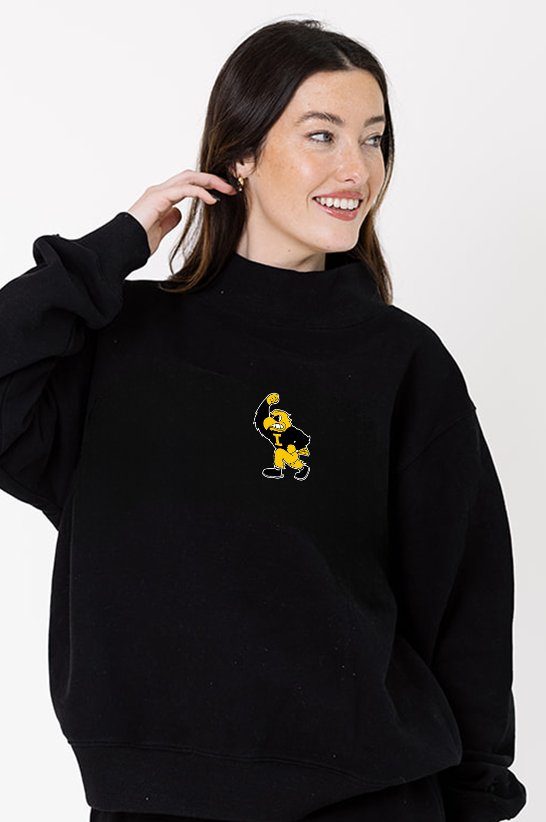 Herky Embroidered Mock Neck