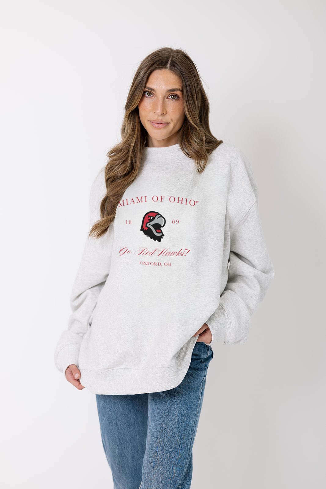 Miami University Embroidered Mock Neck