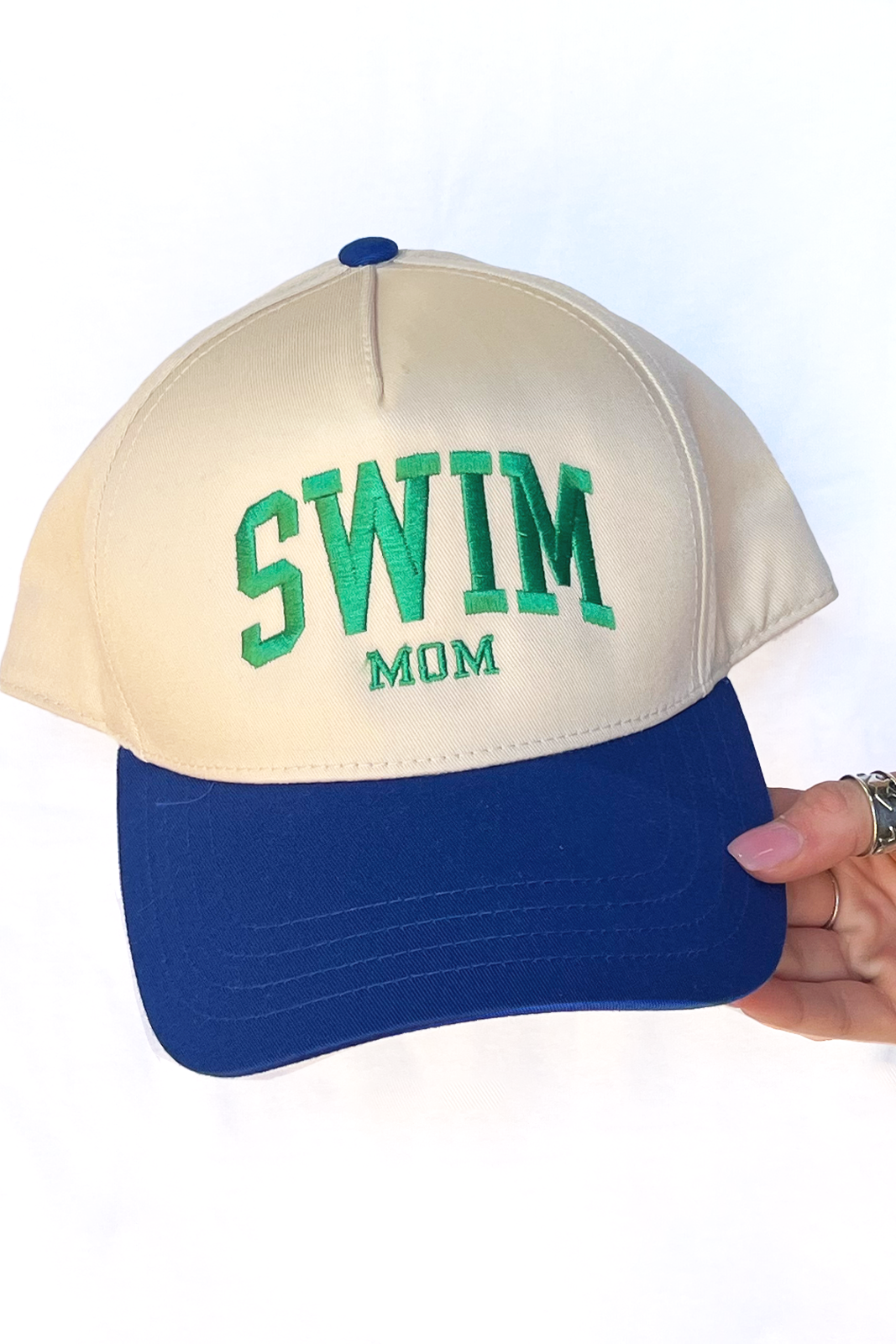 Swim Mom Two Toned Hat