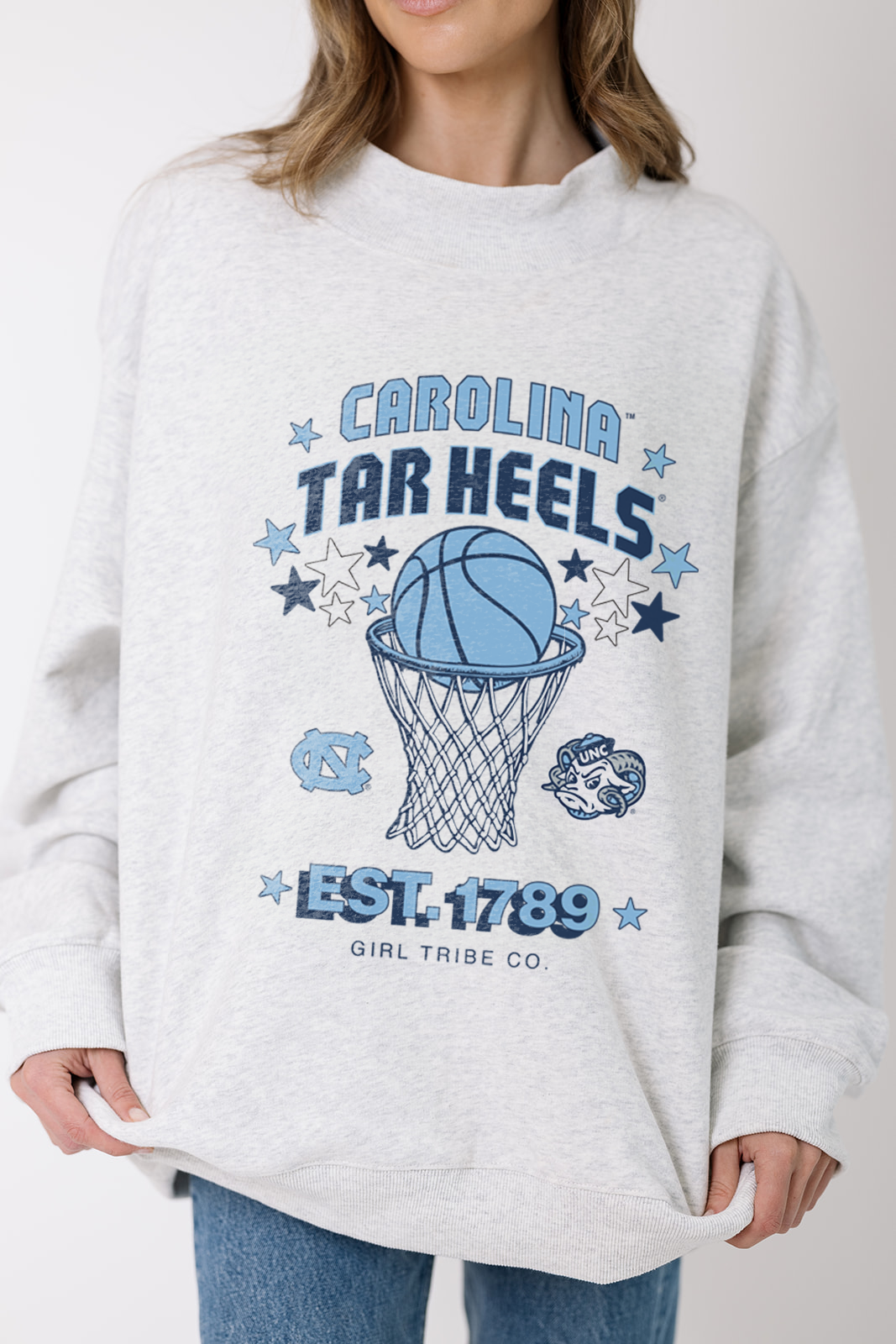 Carolina Tar Heels Basketball Mock Neck