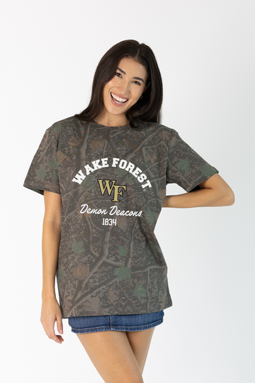 Wake Forest University Tee in Darkwood Camo