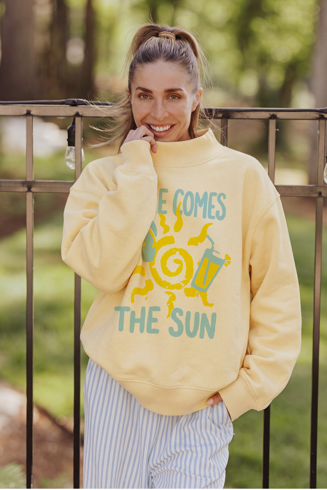 Here Comes The Sun Mock Neck