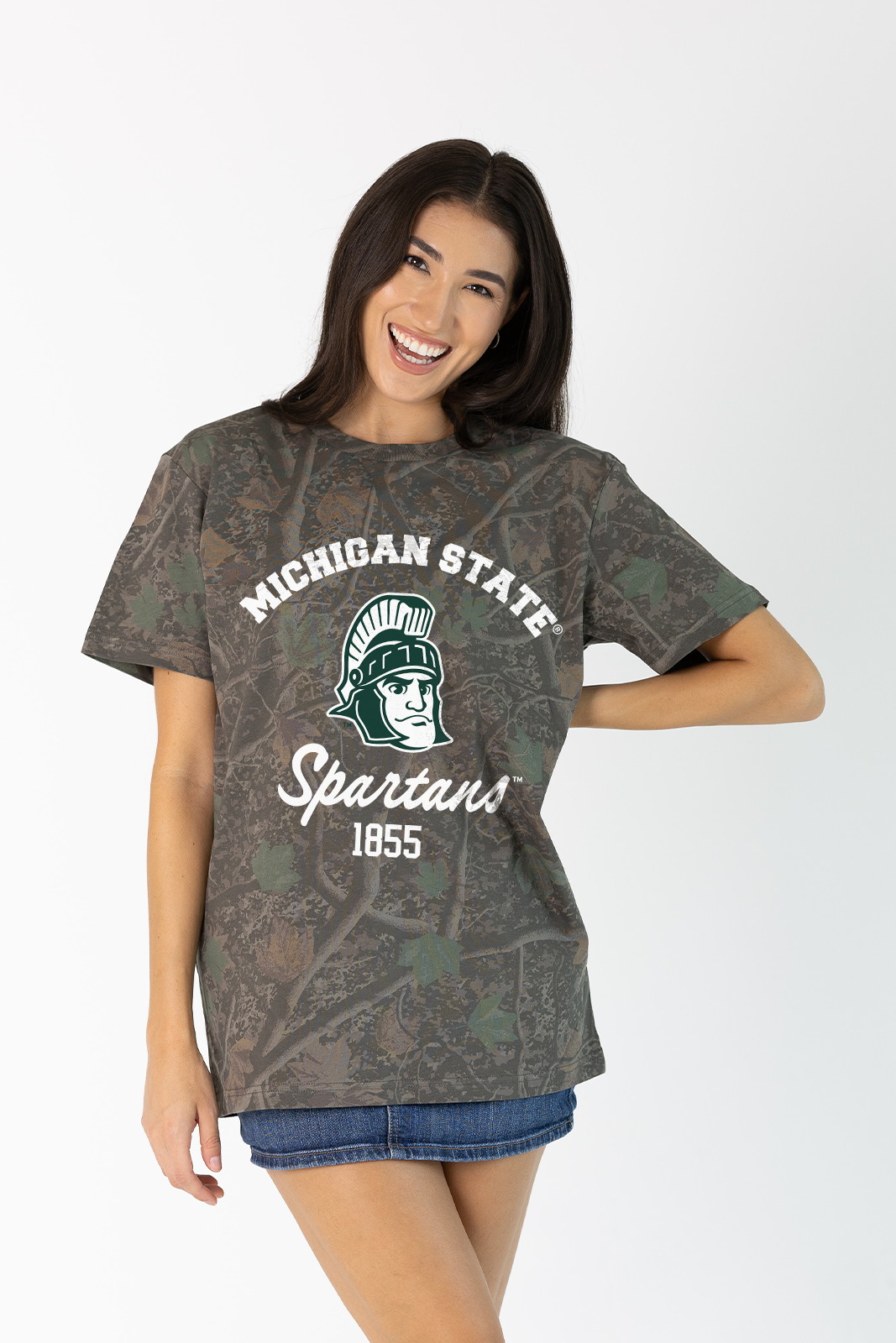 Michigan State University Tee in Darkwood Camo
