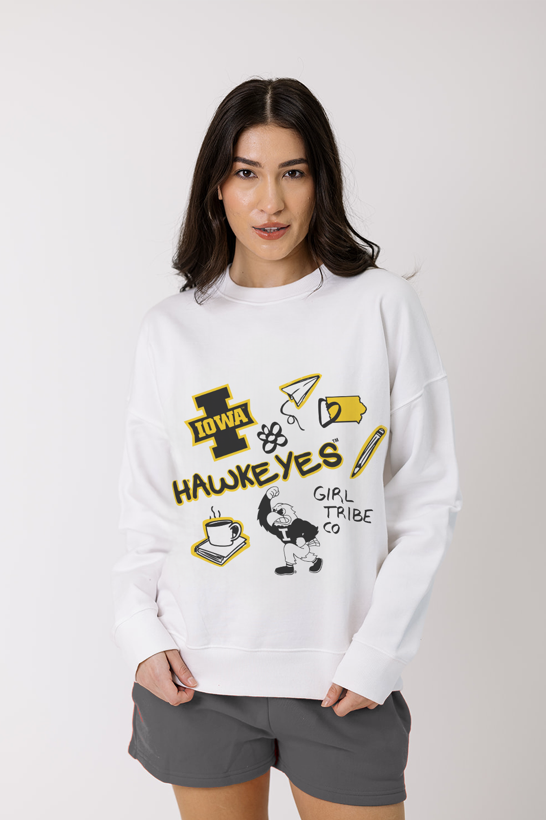 University of Iowa Doodle Crewneck
