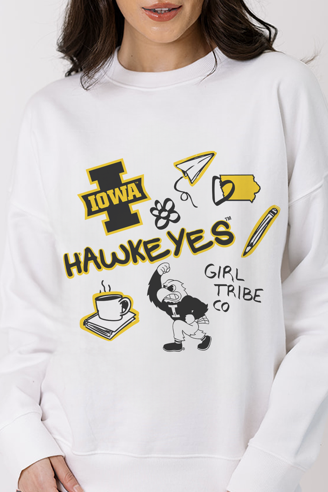 University of Iowa Doodle Crewneck