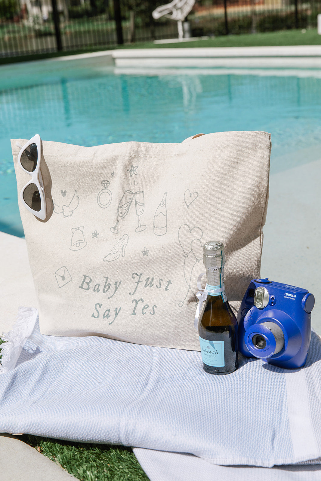 Bride and Bachelorette Collection - Baby Just Say Yes Tote - Girl Tribe Co. 