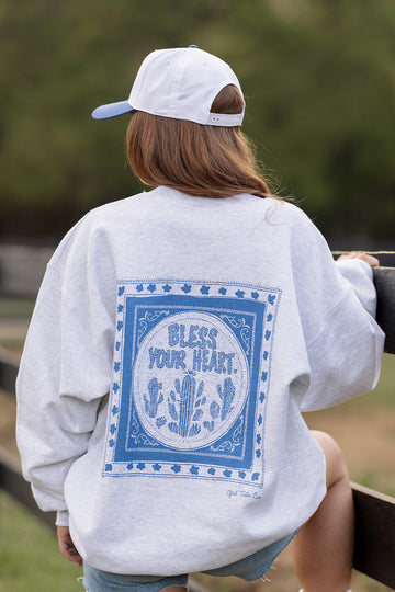 Bless Your Heart Sweatshirt-Girl Tribe Co. Long Live Cowgirls 