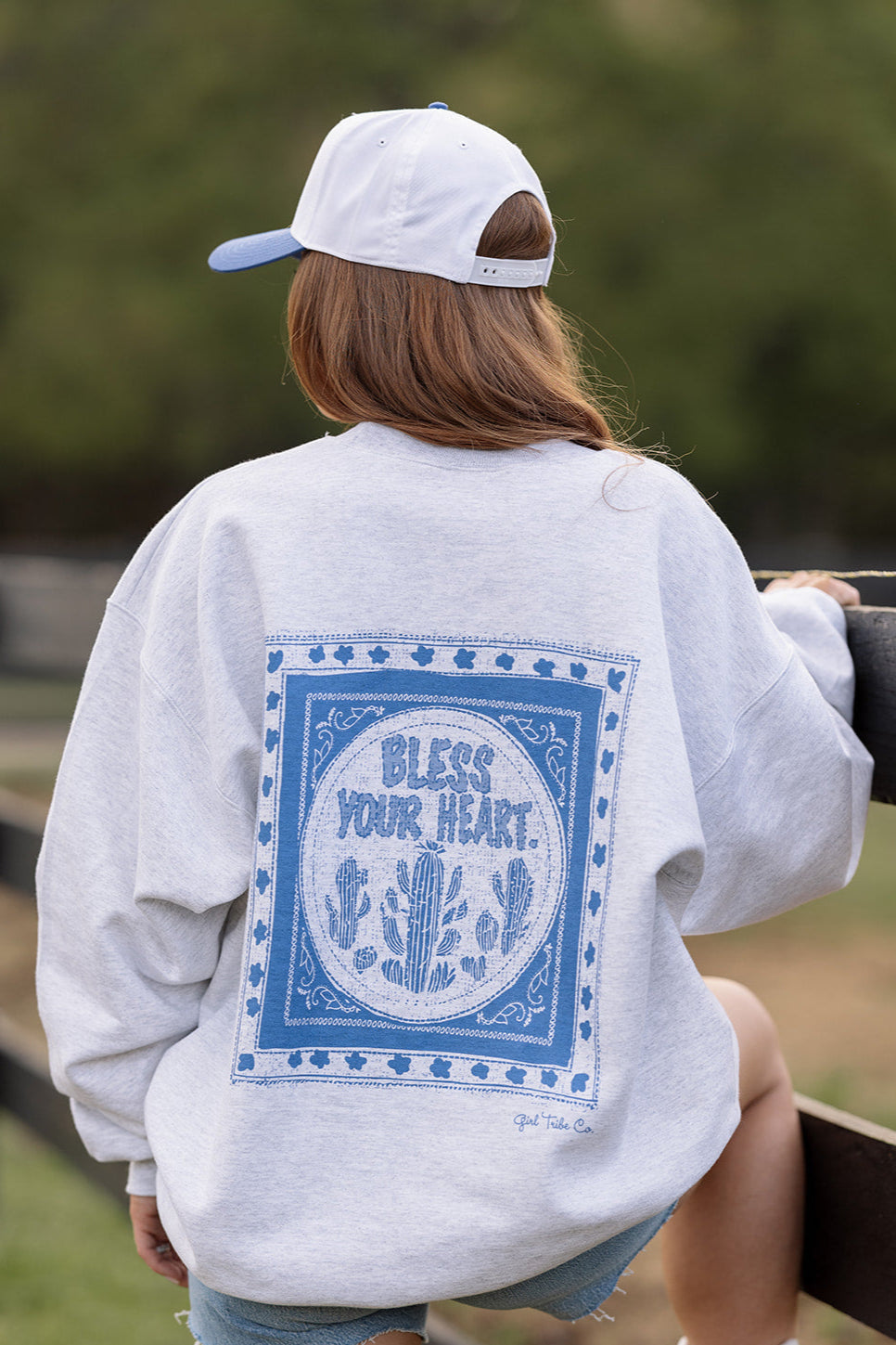 Bless Your Heart Sweatshirt-Girl Tribe Co. Long Live Cowgirls 