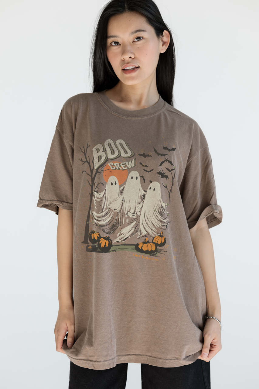 Boo Crew Tee in Espresso Brown