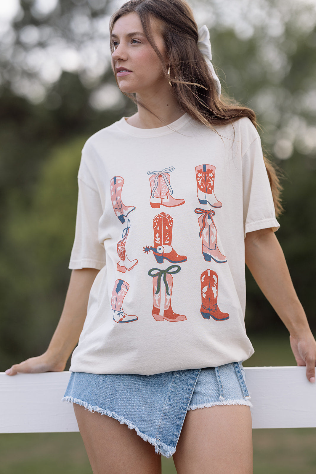 Boots and Bows Tee- Girl Tribe Co. Long Live Cowgirls 