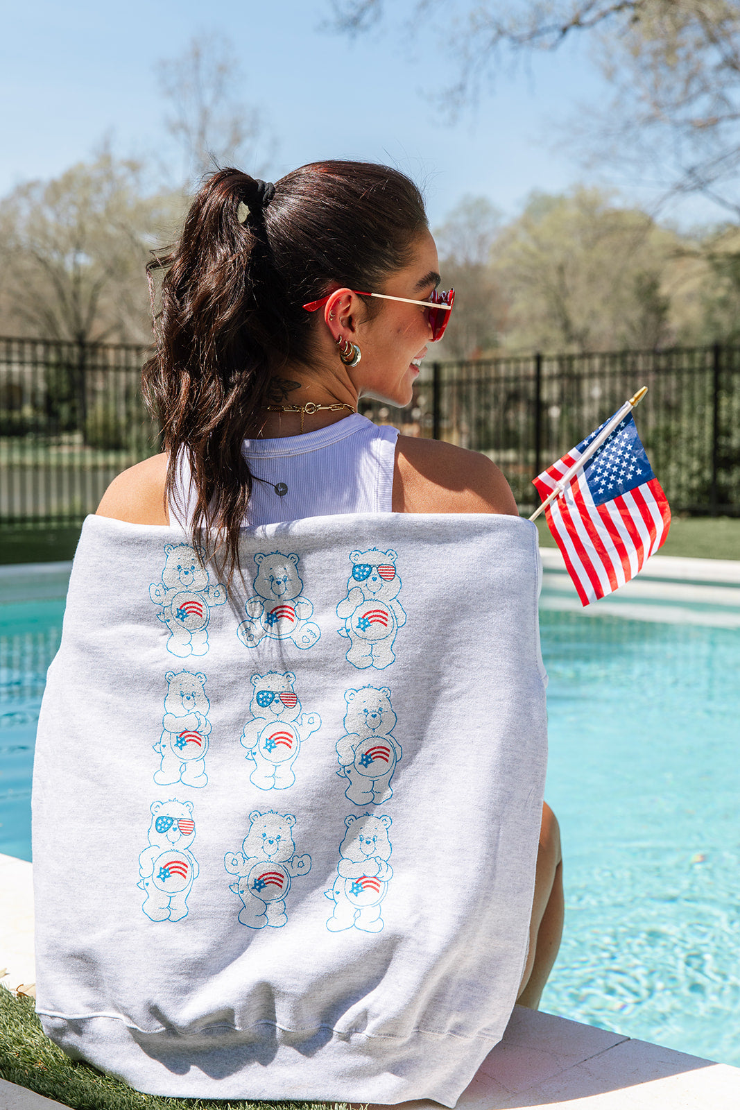  Care Bears Beary America Sweatshirt- Girl Tribe Co. Care Bears X Girl Tribe 