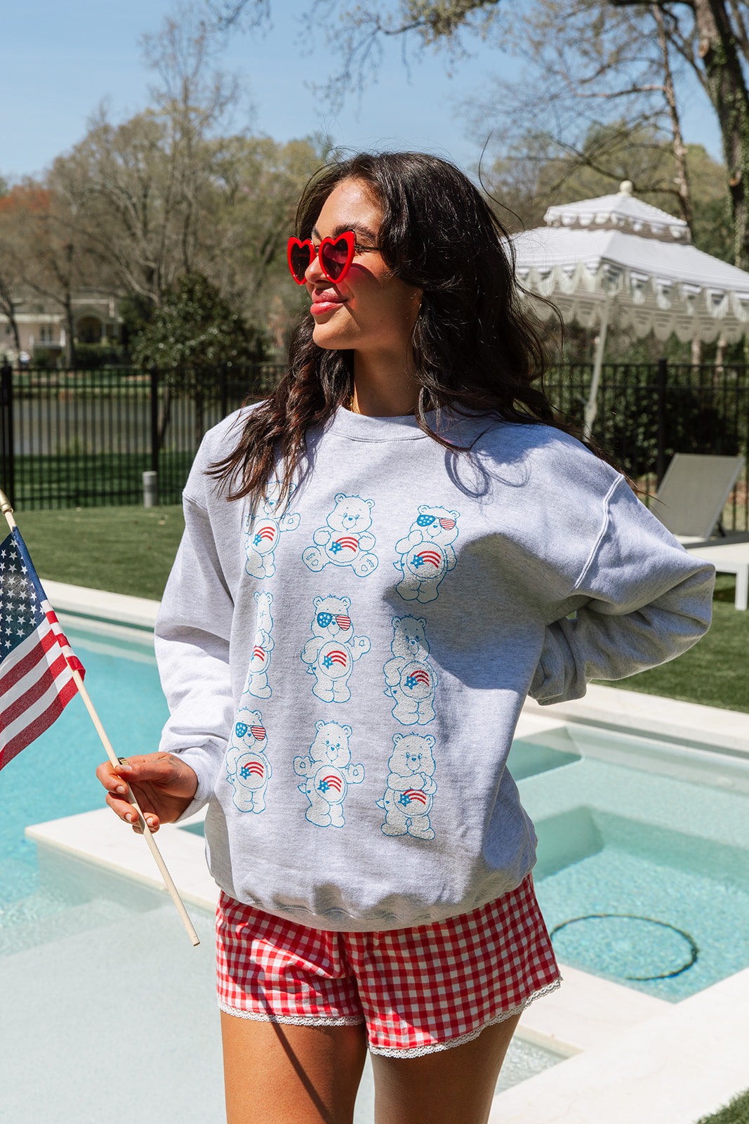 Care Bears Beary America Sweatshirt- Girl Tribe Co. Care Bears X Girl Tribe 