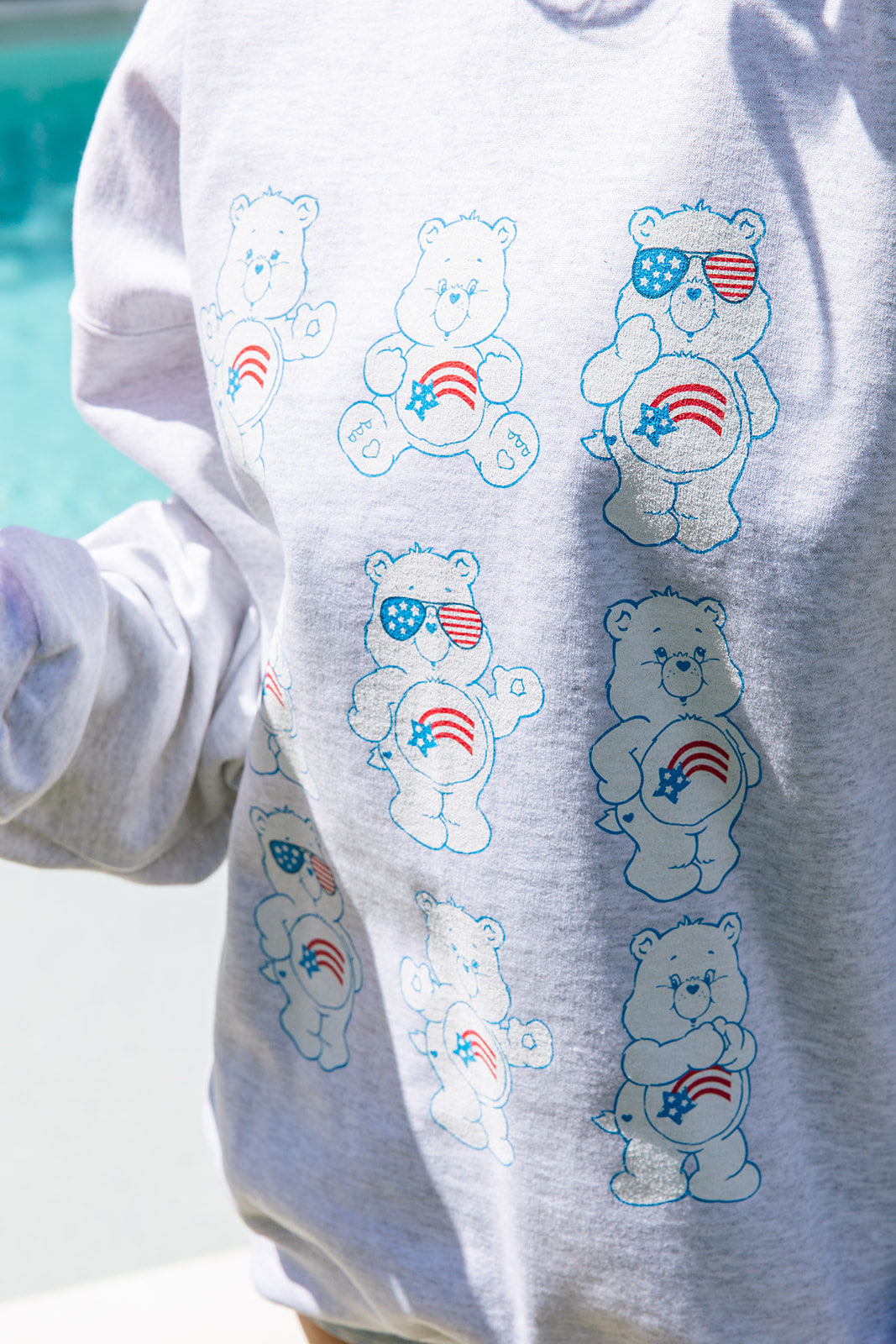 Care Bears Beary America Sweatshirt- Girl Tribe Co. Care Bears X Girl Tribe 