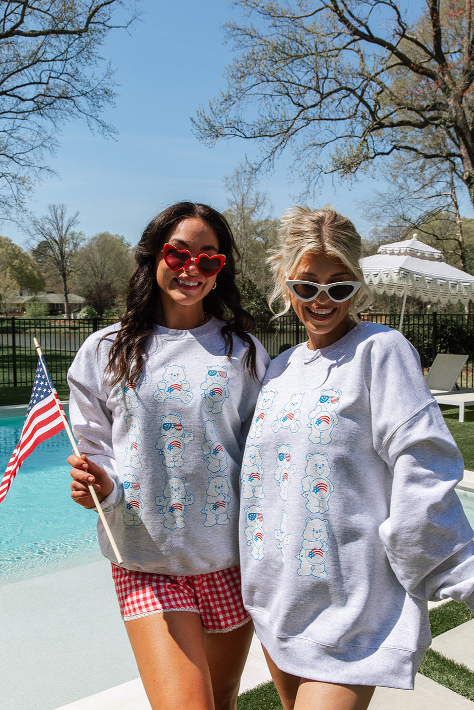 Care Bears Beary America Sweatshirt- Girl Tribe Co. Care Bears X Girl Tribe 