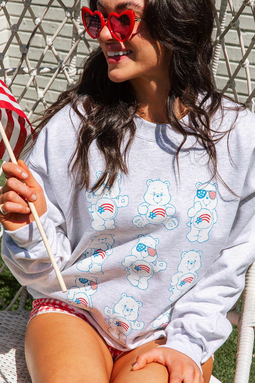 Care Bears Beary America Sweatshirt- Girl Tribe Co. Care Bears X Girl Tribe 