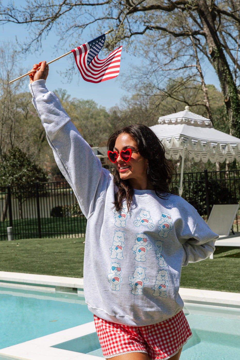 Care Bears Beary America Sweatshirt- Girl Tribe Co. Care Bears X Girl Tribe 