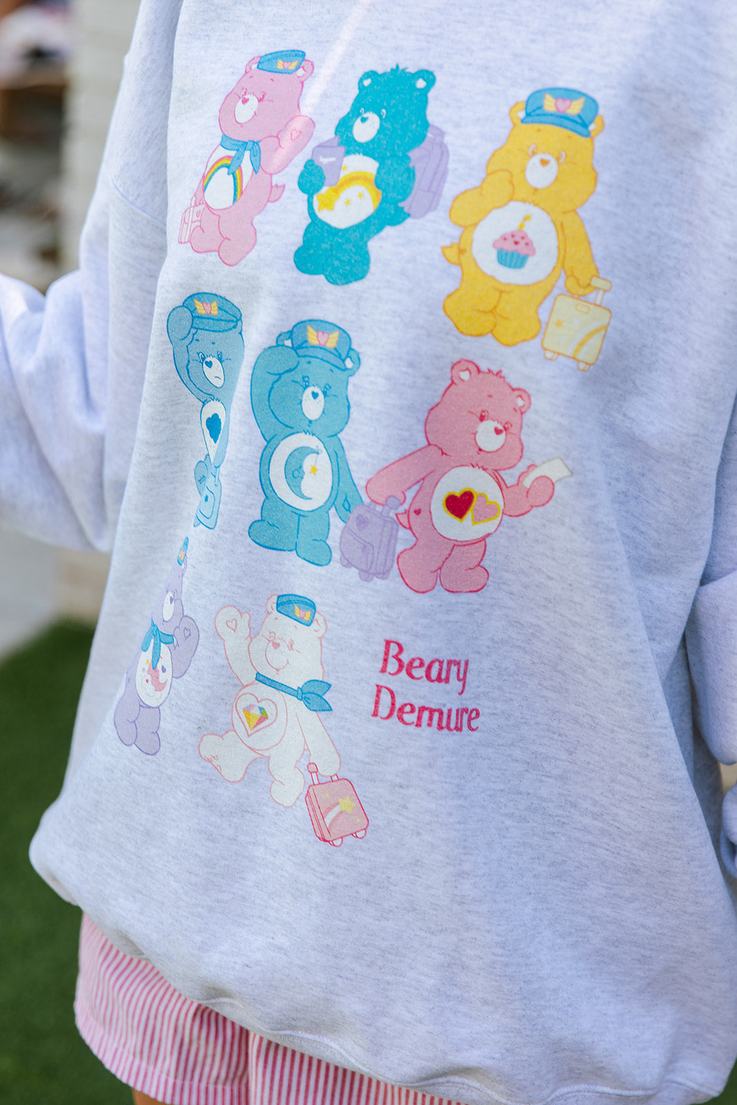 Care Bears Beary Demure Sweatshirt- Girl Tribe Co. Care Bears X GT