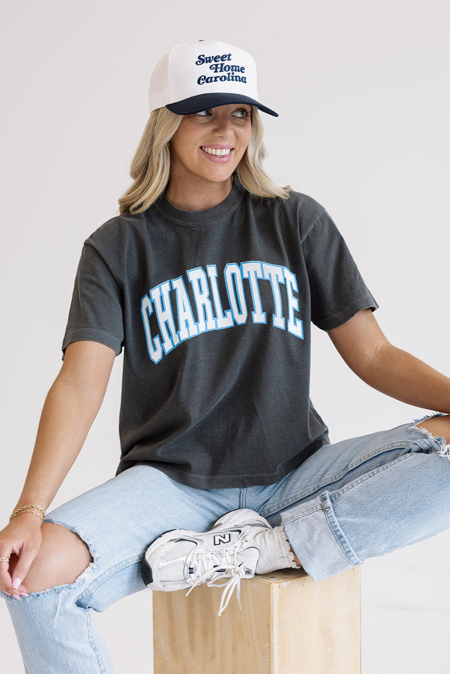Charlotte Block Crop Tee- Girl Tribe Co. Charlotte Collection 