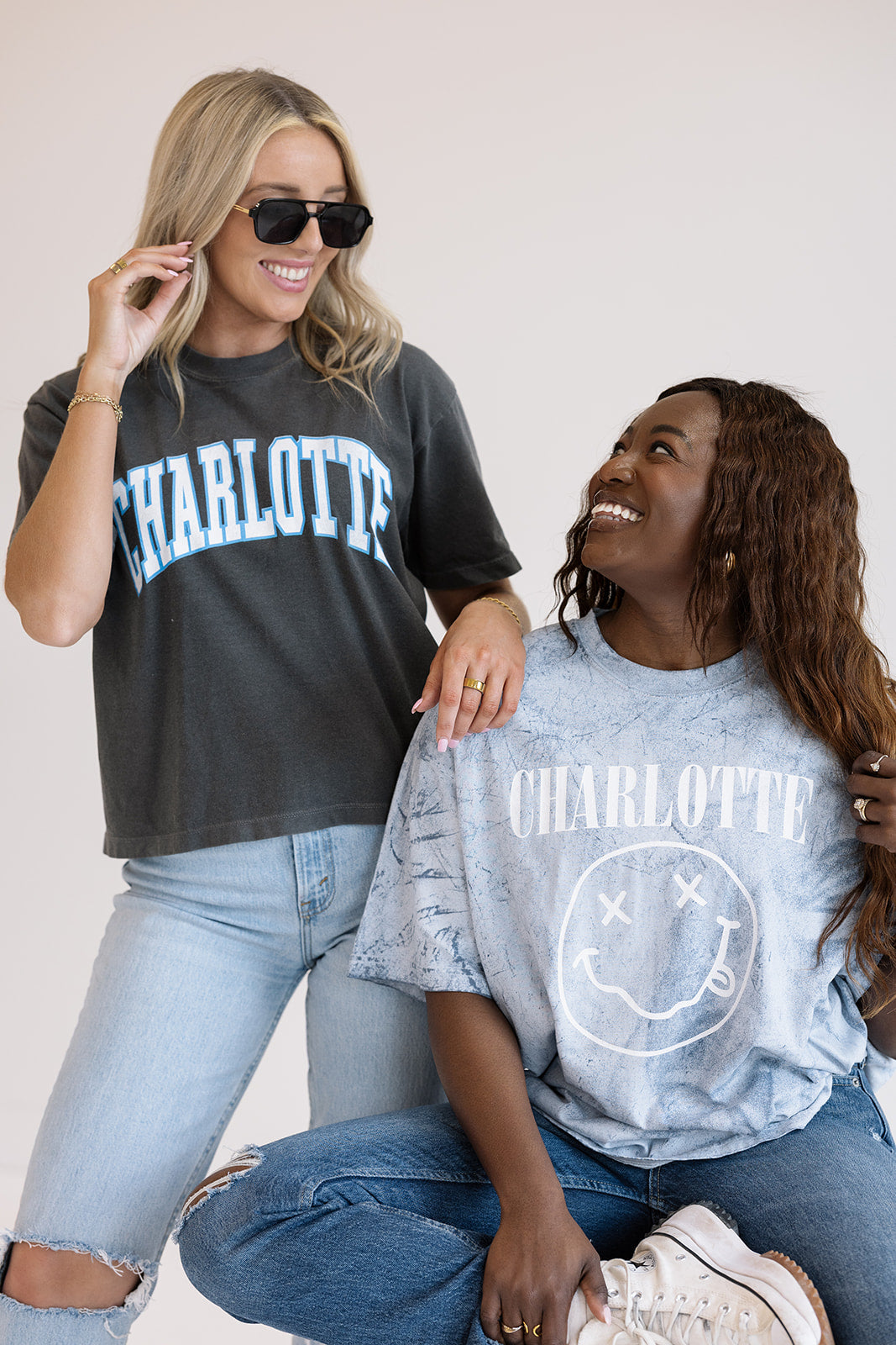 Charlotte Block Crop Tee- Girl Tribe Co. Charlotte Collection 