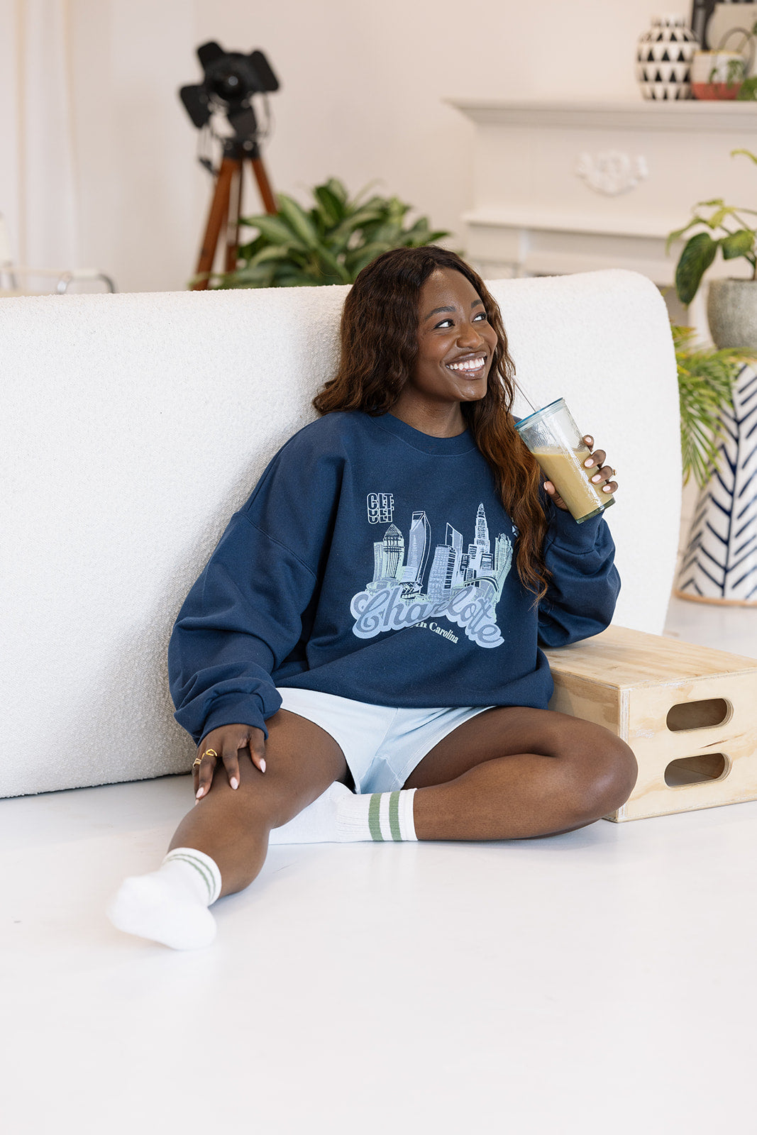 Charlotte Skyline Sweatshirt- Girl Tribe Co. Charlotte Collection 