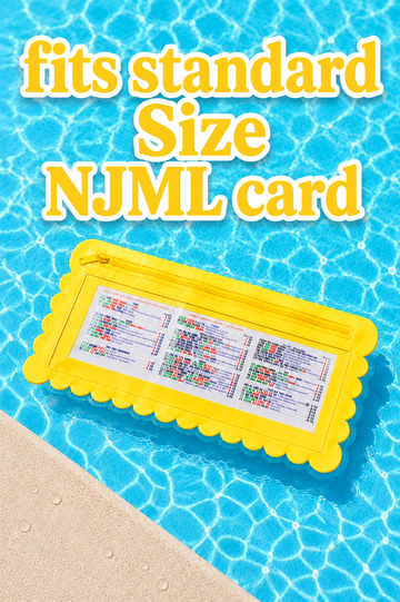 Splash-Proof Mahjong Card Holder for Pool Mahjong - Yellow Scallops STANDARD SIZE
