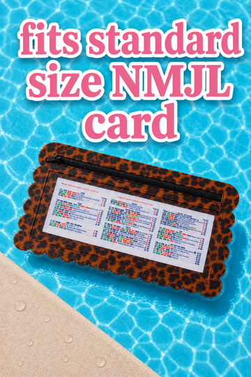 Splash-Proof Mahjong Card Holder for Pool Mahjong - Tortoise Scallops STANDARD SIZE