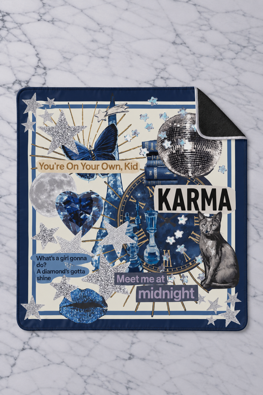 Mahjong Mat in Karma Collage 33"x33"