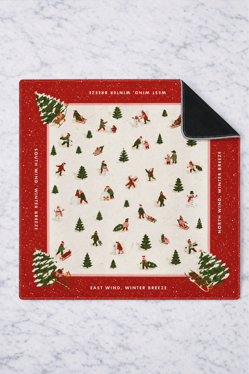 Snow Day Christmas Mahjong Mat