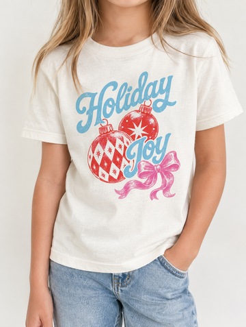 Holiday Joy Youth Ivory Tee