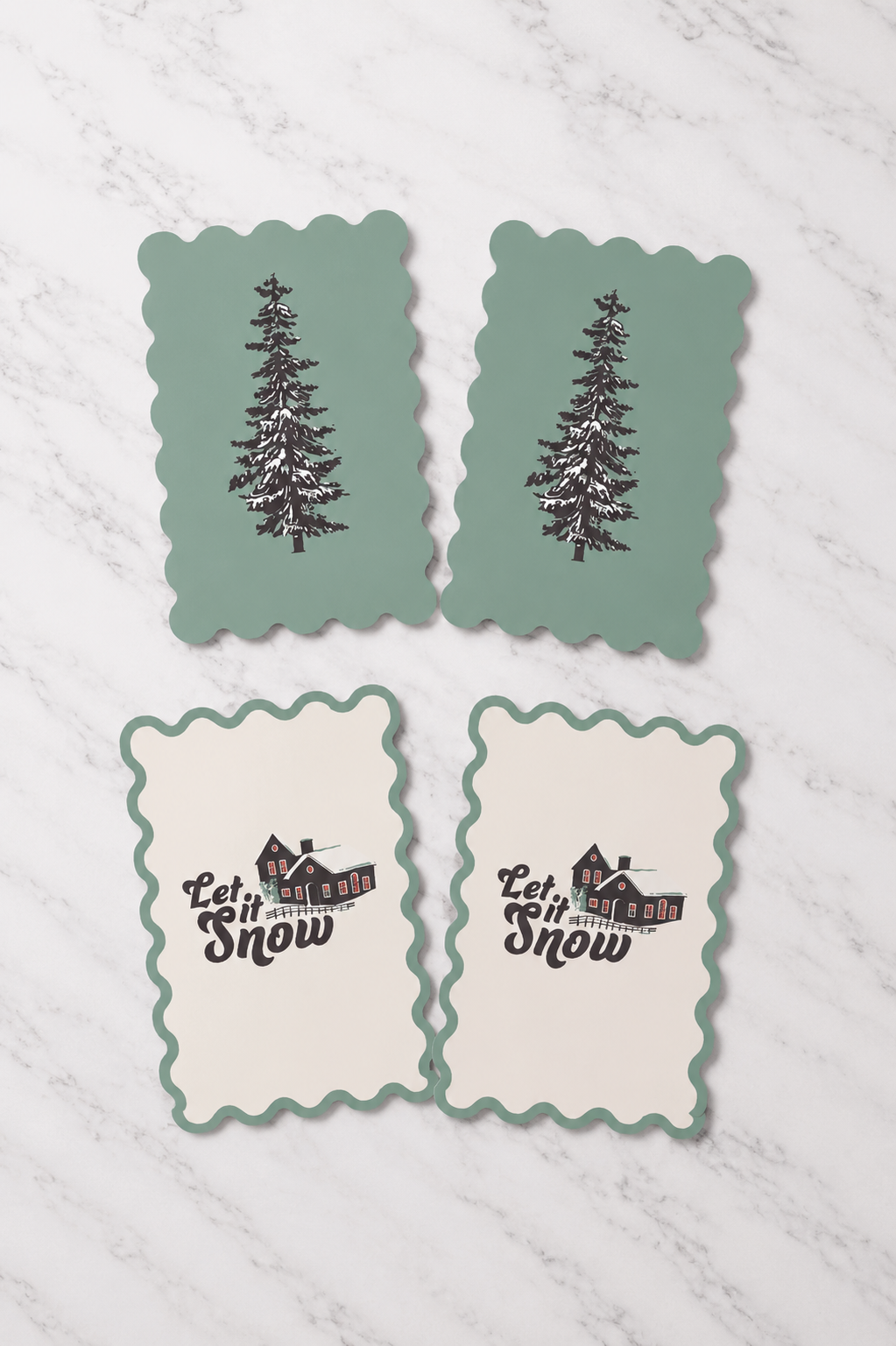 Let It Snow Mahjong Shufflers Set of 2