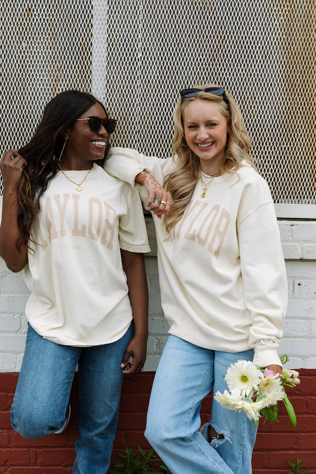 Taylor Block Tee in Ivory