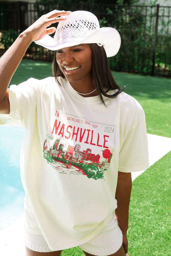 Bride and Bachelorette Collection - Girl Tribe Co. Nashville Ivory Comfort Colors T-shirt