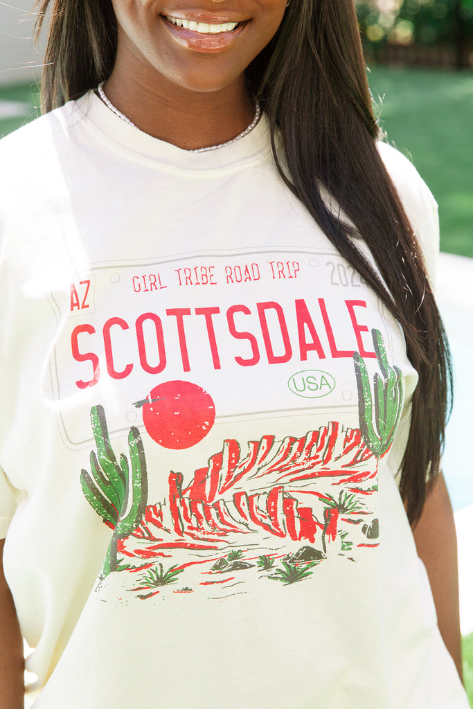 Bride and Bachelorette Collection - Girl Tribe Co. Scottsdale Ivory Comfort Colors T-shirt